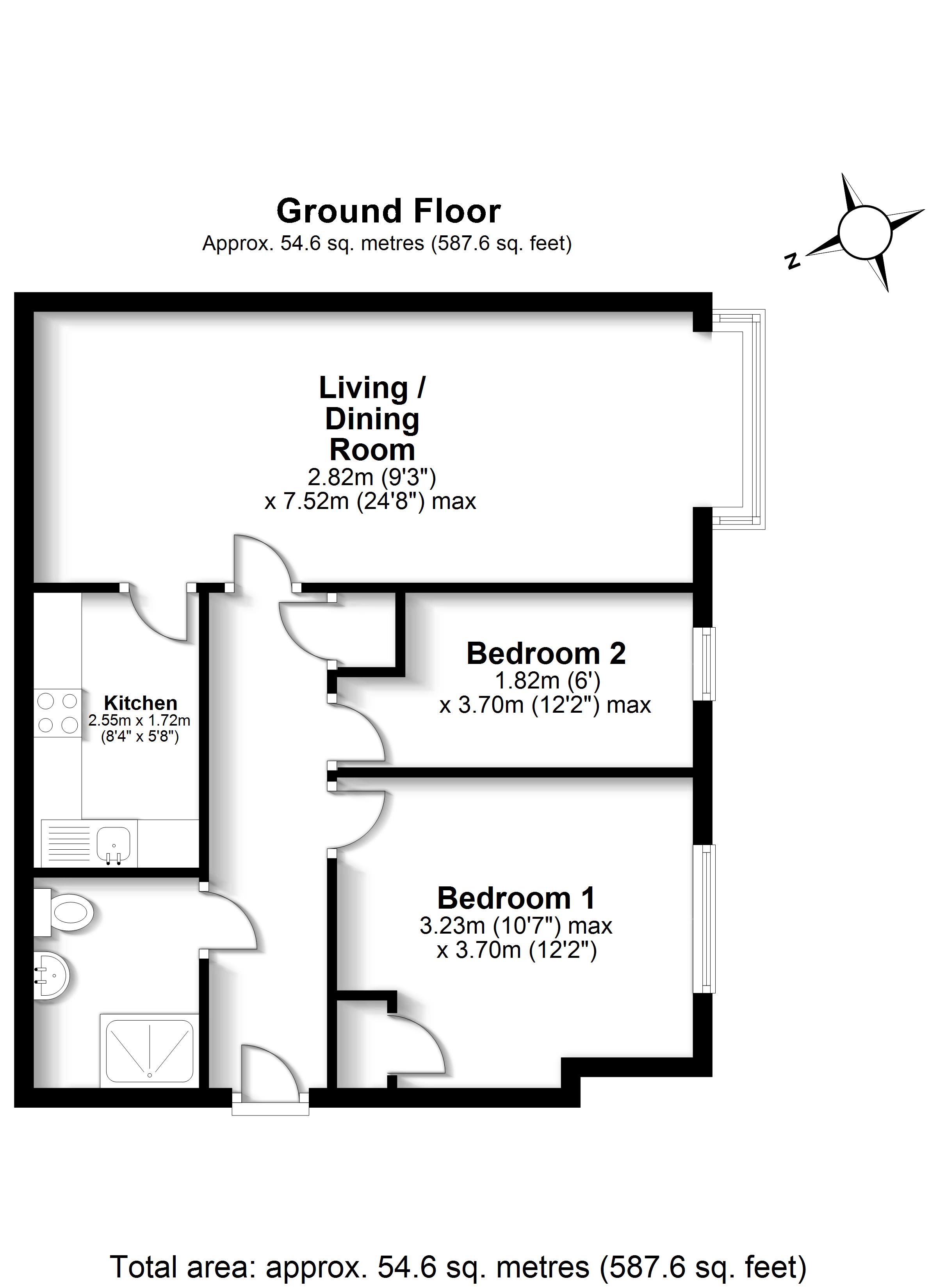Chorleywood Lodge, Rickmansworth Road, Hertfordshire WD3, 2 bedroom