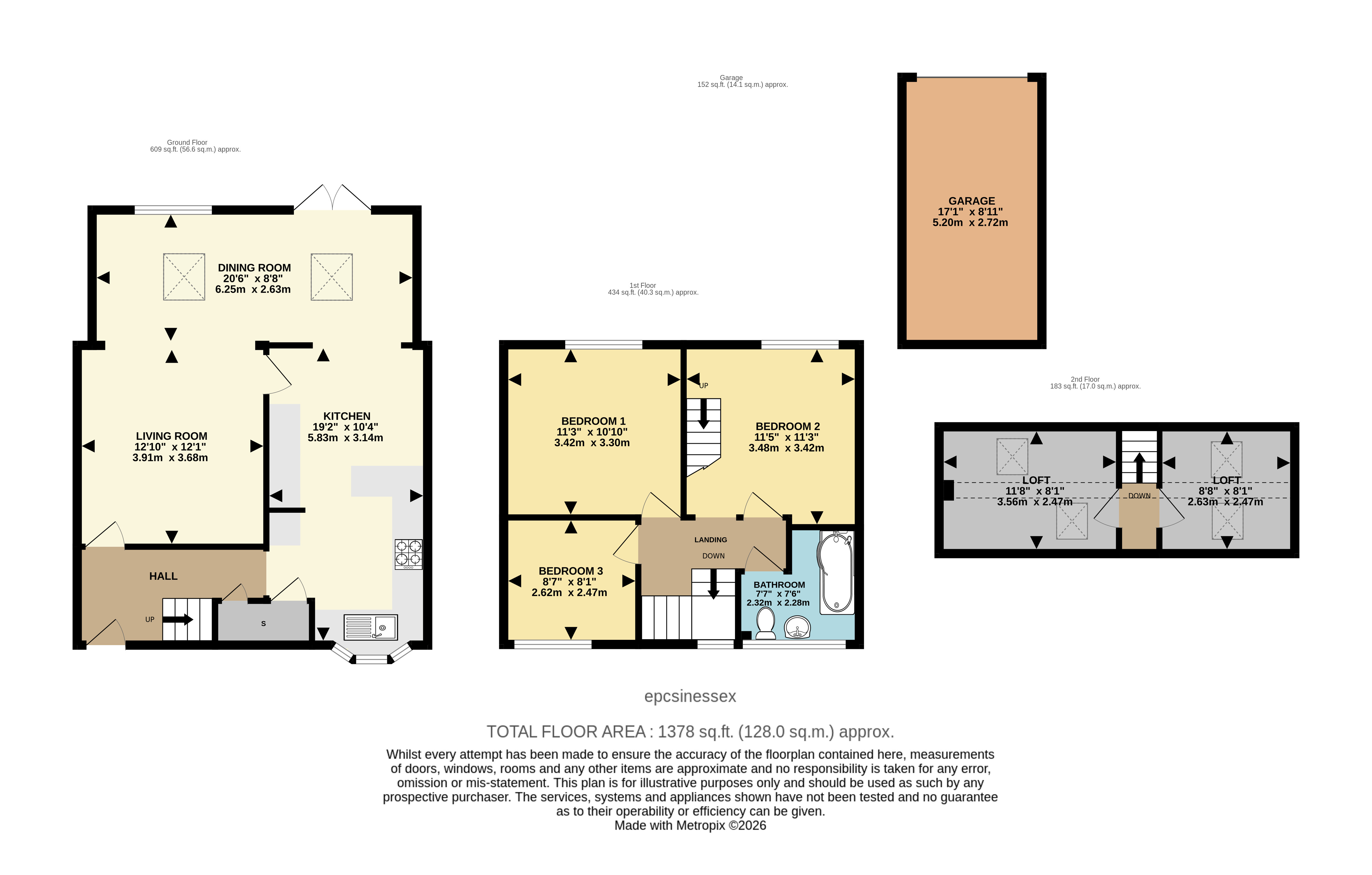 89, Rantree Fold, Essex floorplan