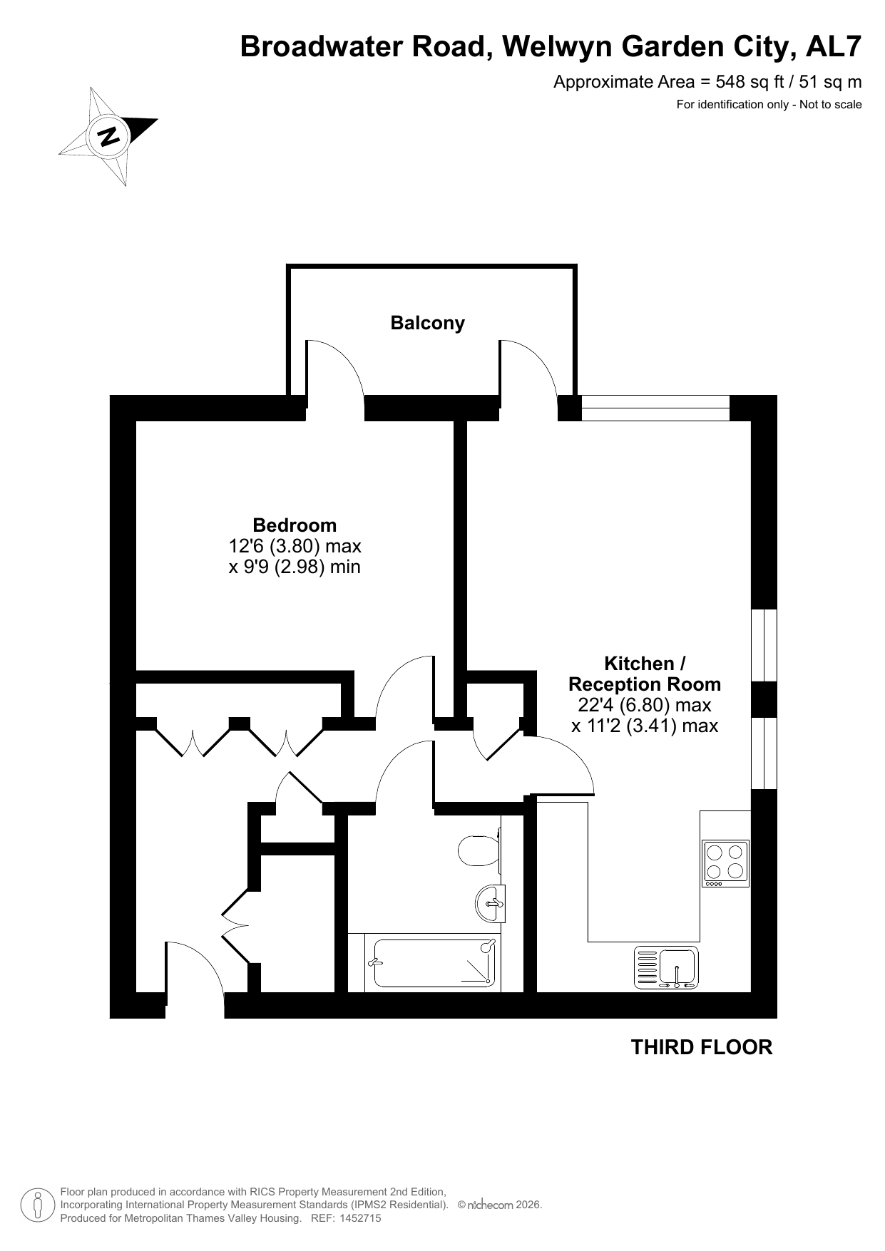 Huntington House Broadwater Road, Welwyn Garden City floorplan