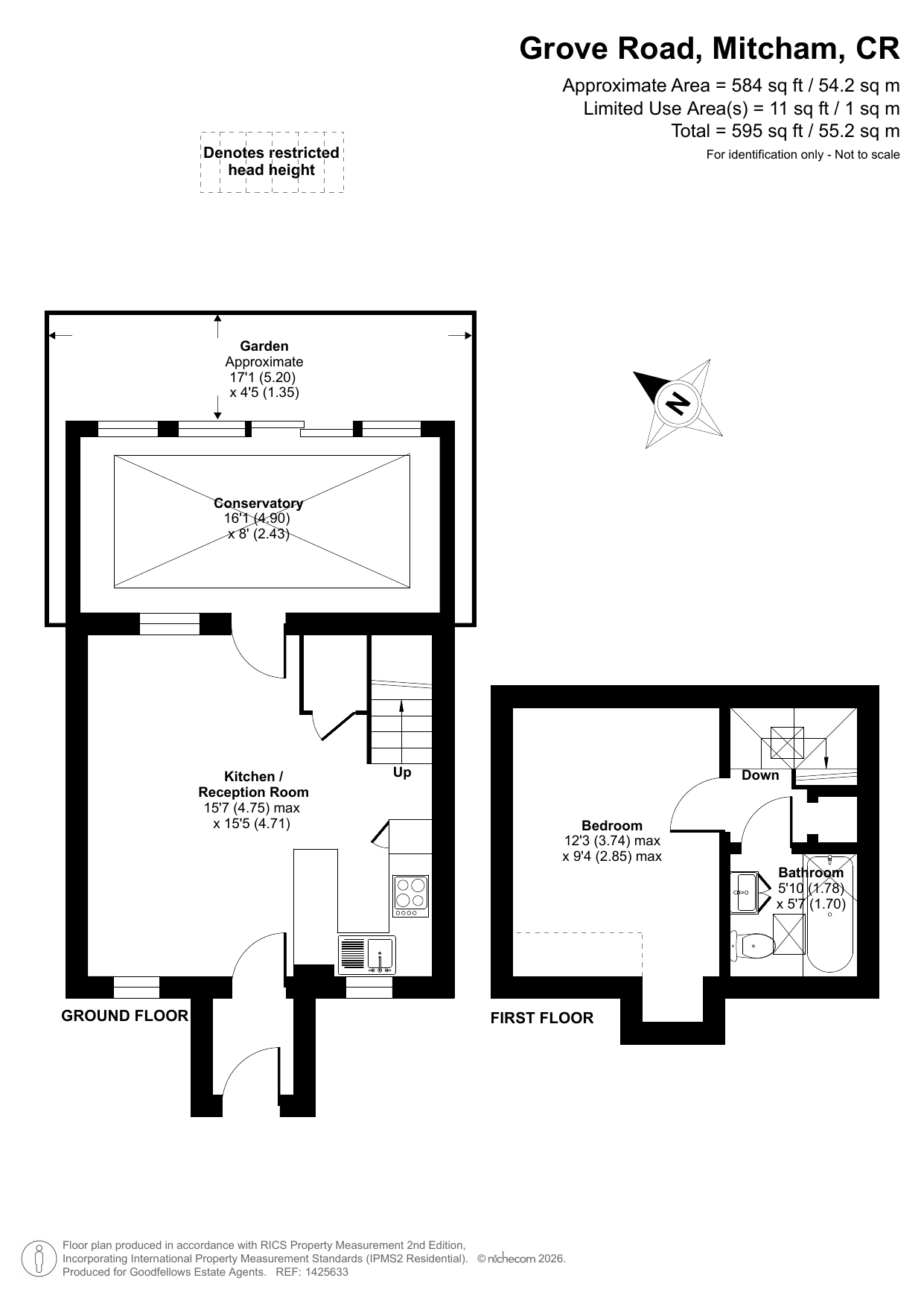 5B, Grove Road, Mitcham floorplan