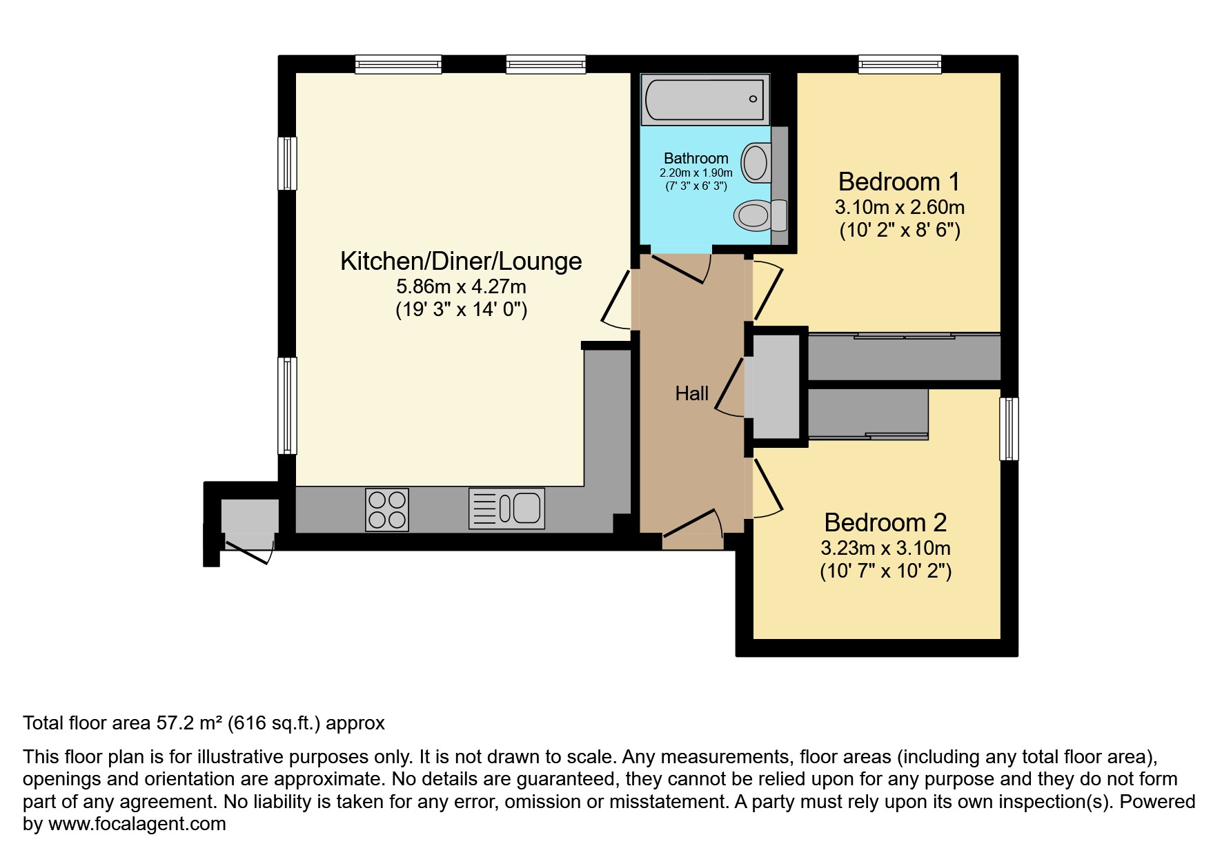 12, Quinn Square, Manchester floorplan