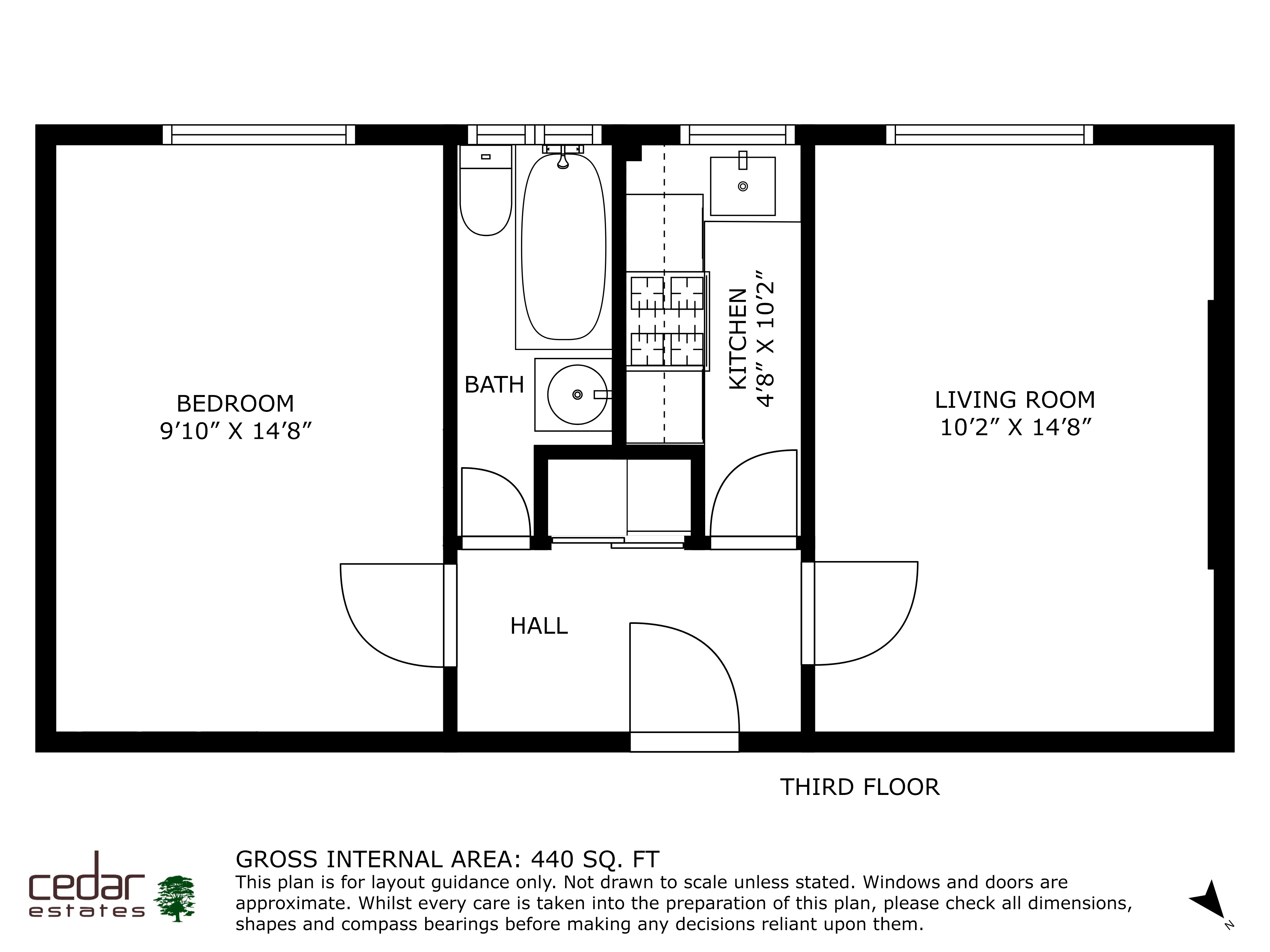 Flat 24 Fordwych Court, Shoot Up Hill, Kilburn floorplan