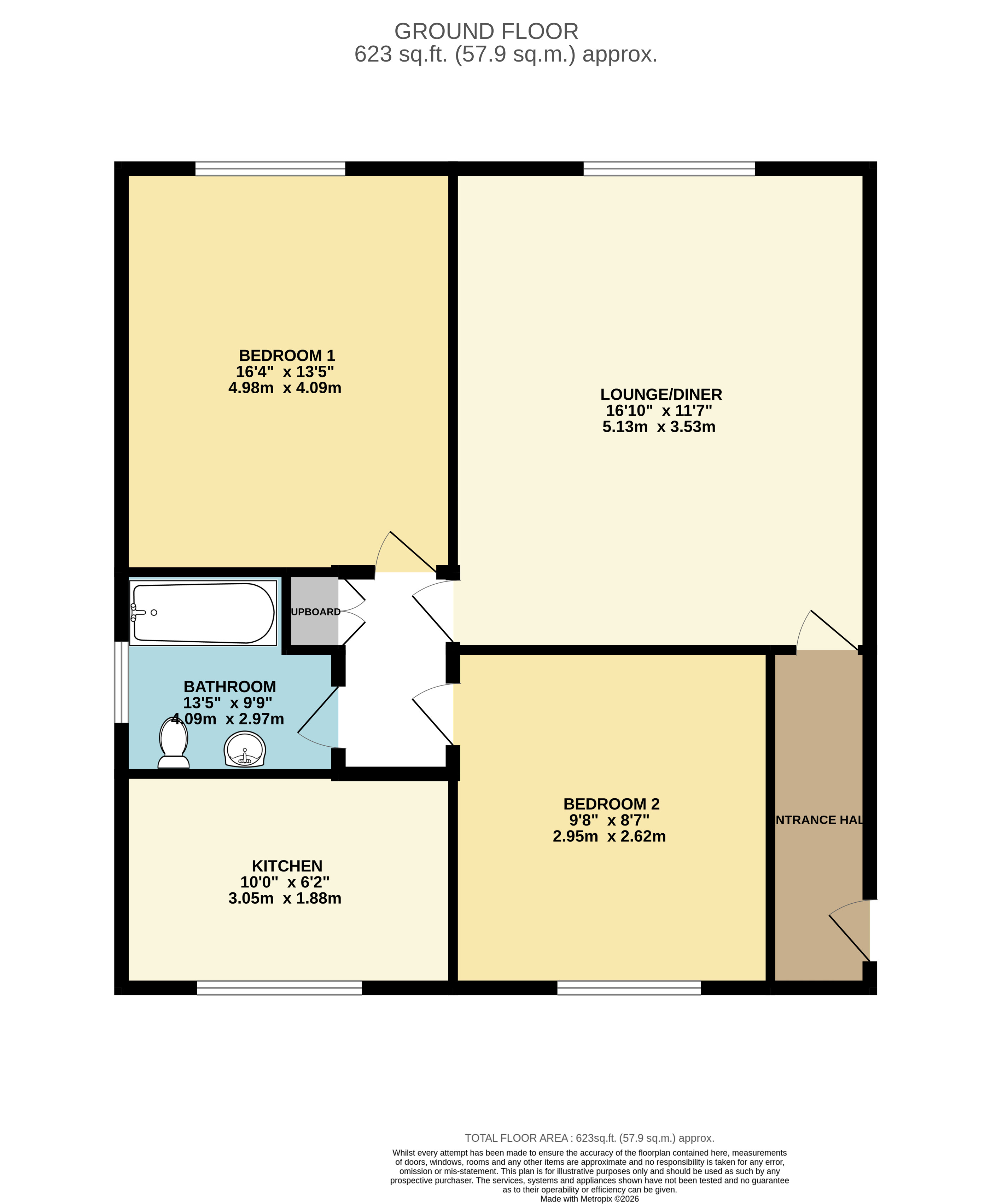 Flat 3, Delamere House, Brook Road, Manchester floorplan
