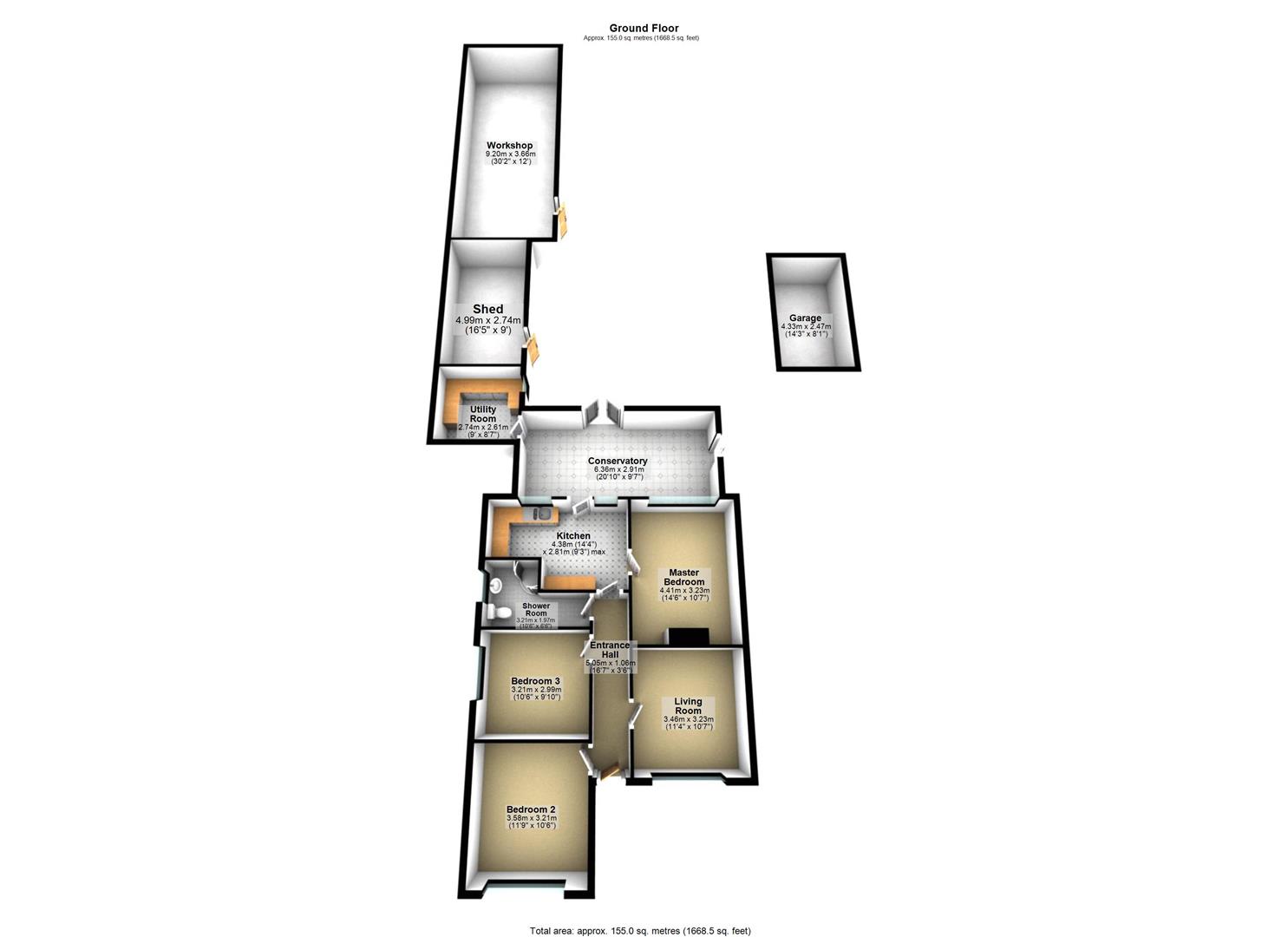 Peterborough Road, Crowland, Peterborough PE6, 3 bedroom detached bungalow for sale 61596441