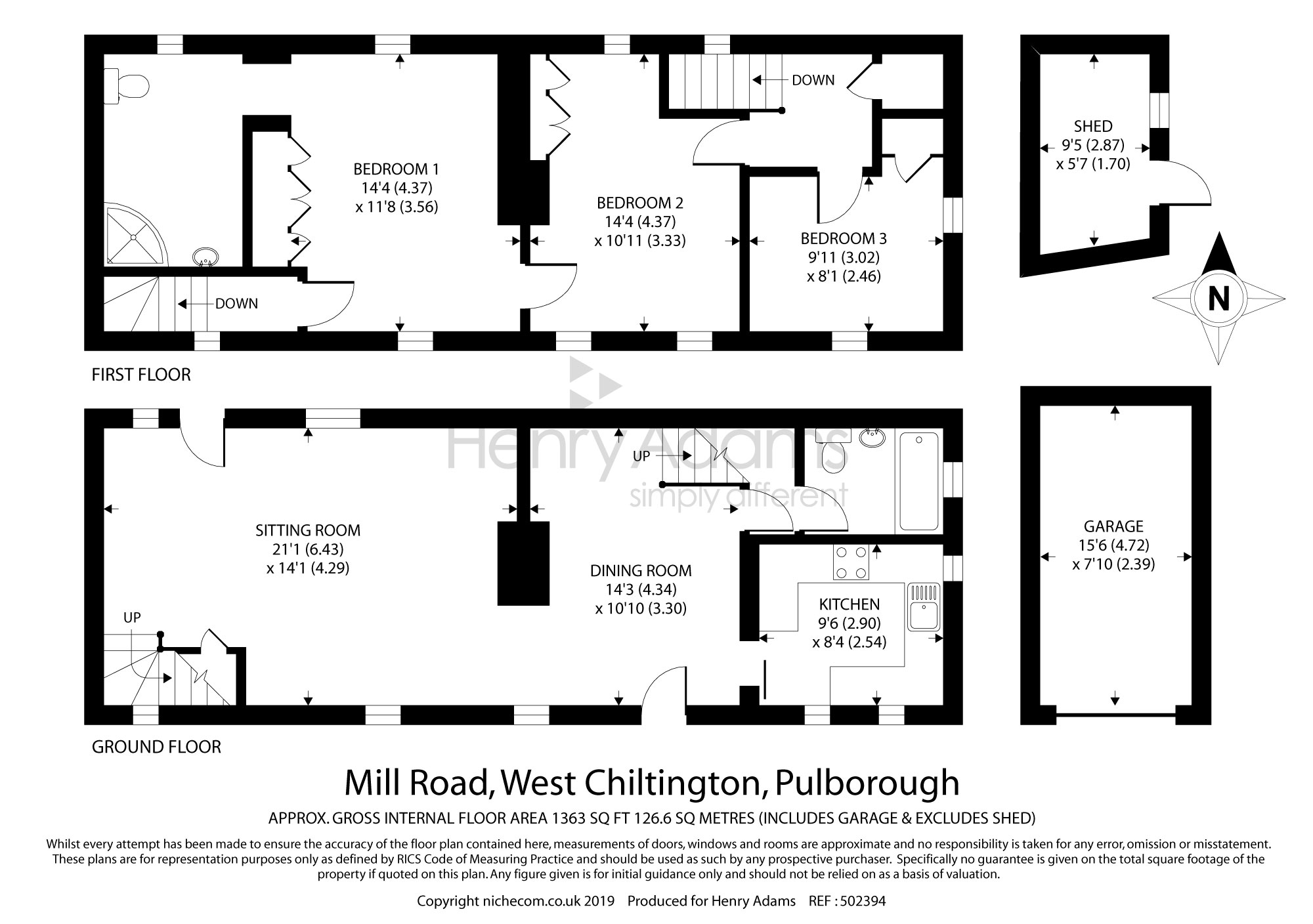 3 bed semidetached house for sale in Mill Road, West Chiltington RH20