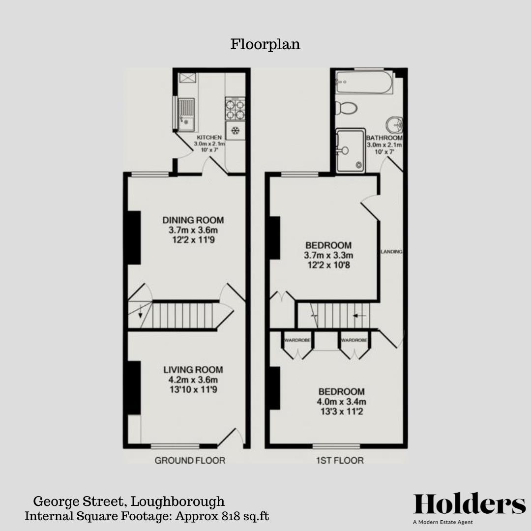 26., George Street, Loughborough floorplan