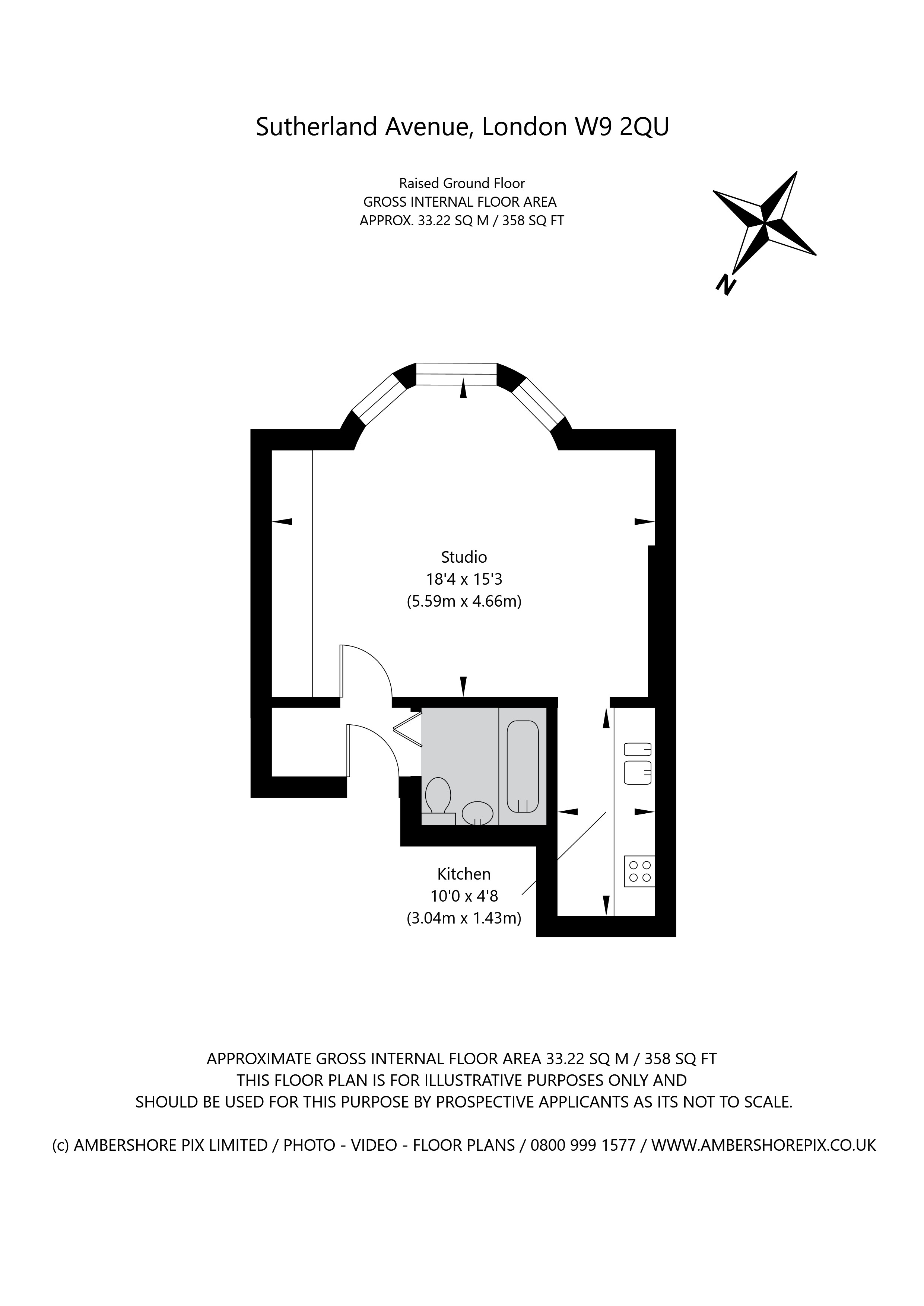 Flat 3, 64, Sutherland Avenue, London floorplan