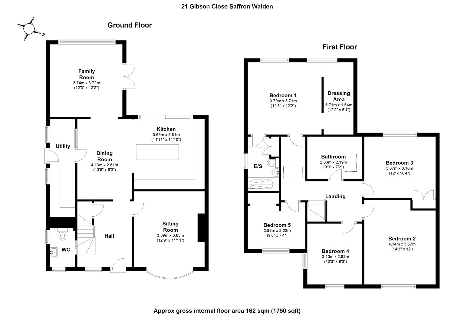 5 Bedrooms Semi-detached house for sale in Gibson Close, Saffron Walden, Essex CB10