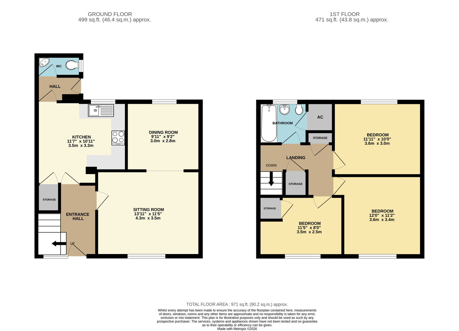8, Clover Way, Malvern floorplan
