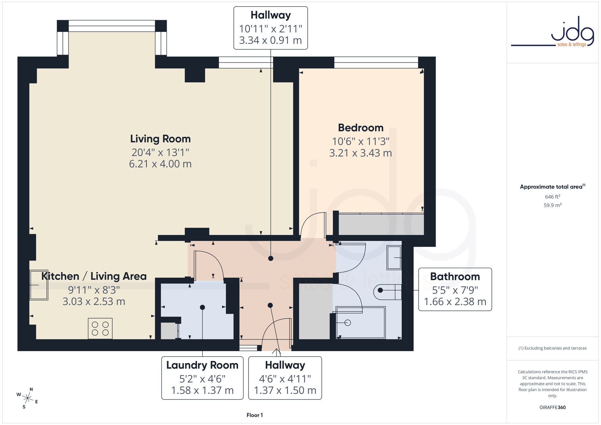 Flat 2, Lakeland House Marine Road East, Morecambe floorplan