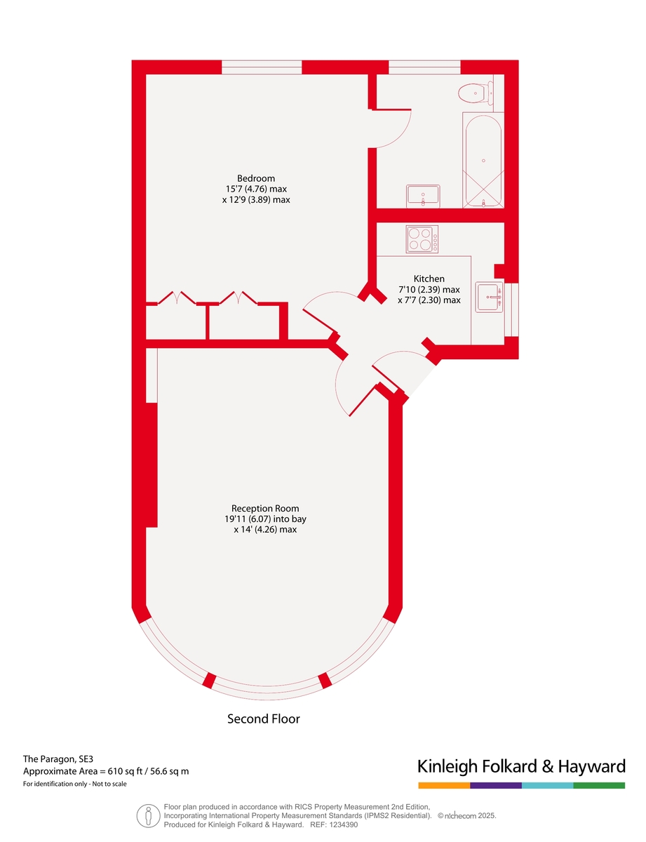 Flat 5, House 9, The Paragon, London floorplan