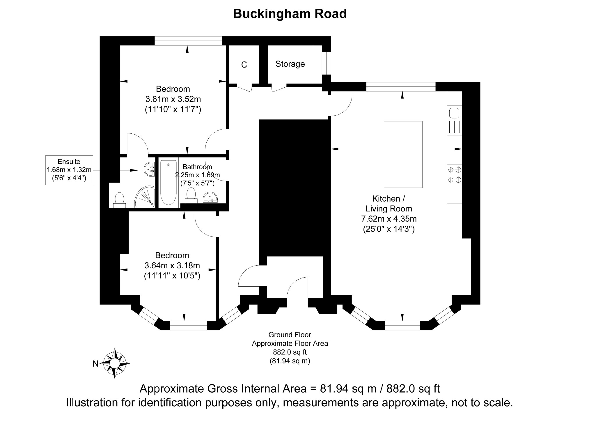 Flat 1, 77 Buckingham Road, East Sussex floorplan