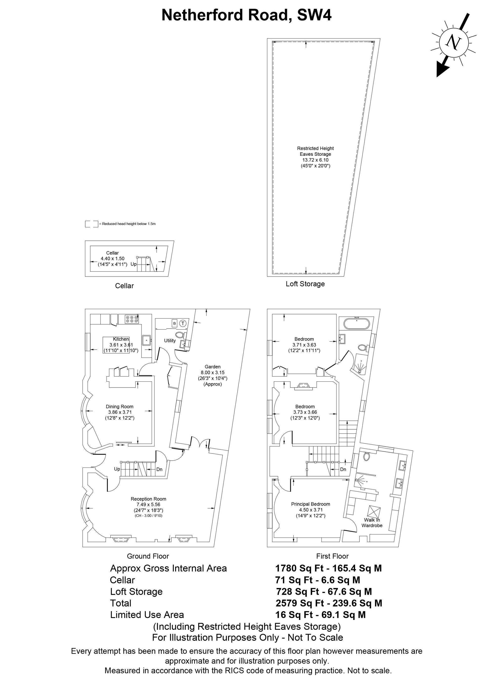 1 Netherford Road, London floorplan
