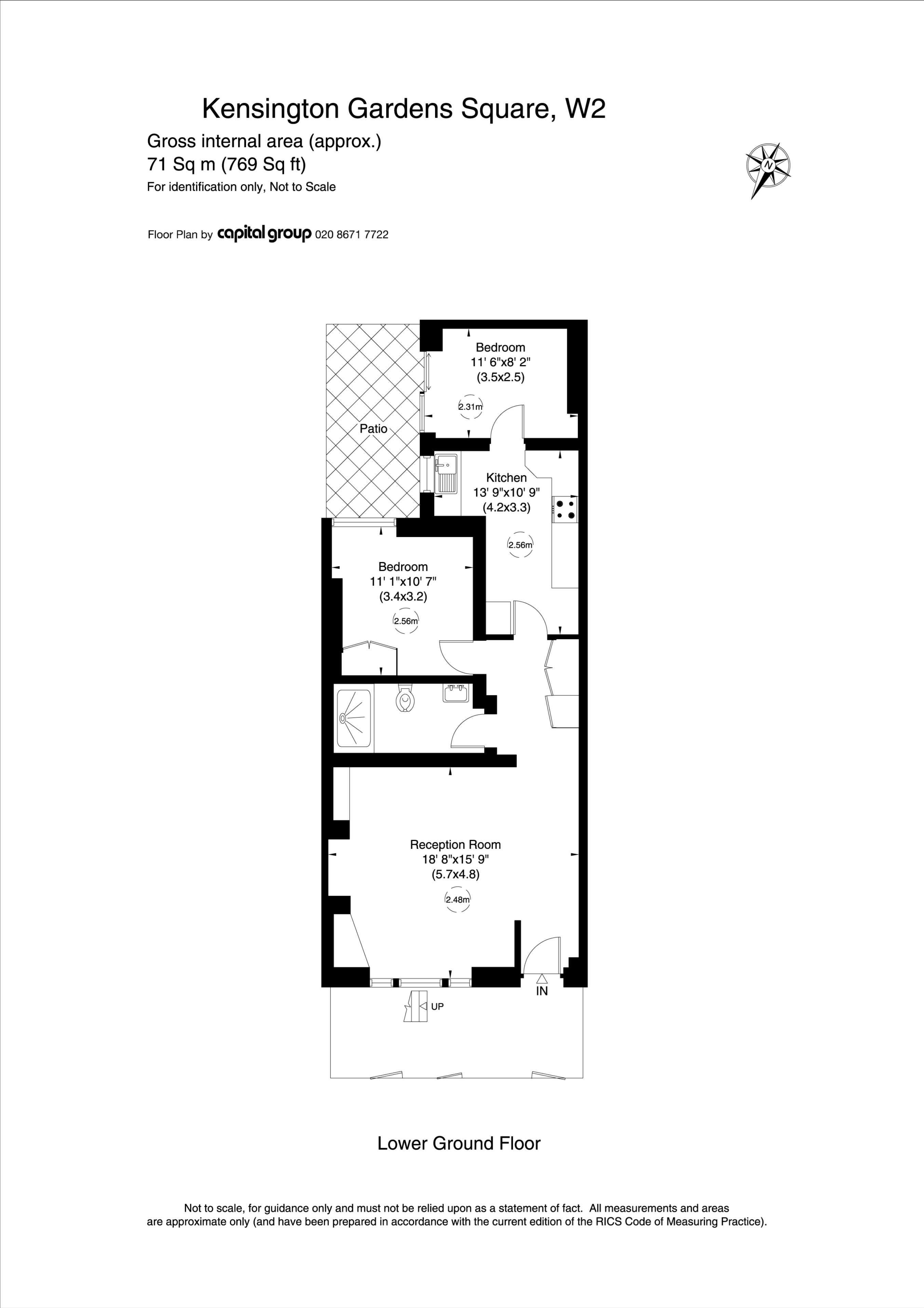 2 Bedrooms Flat to rent in Kensington Gardens Square, London W2