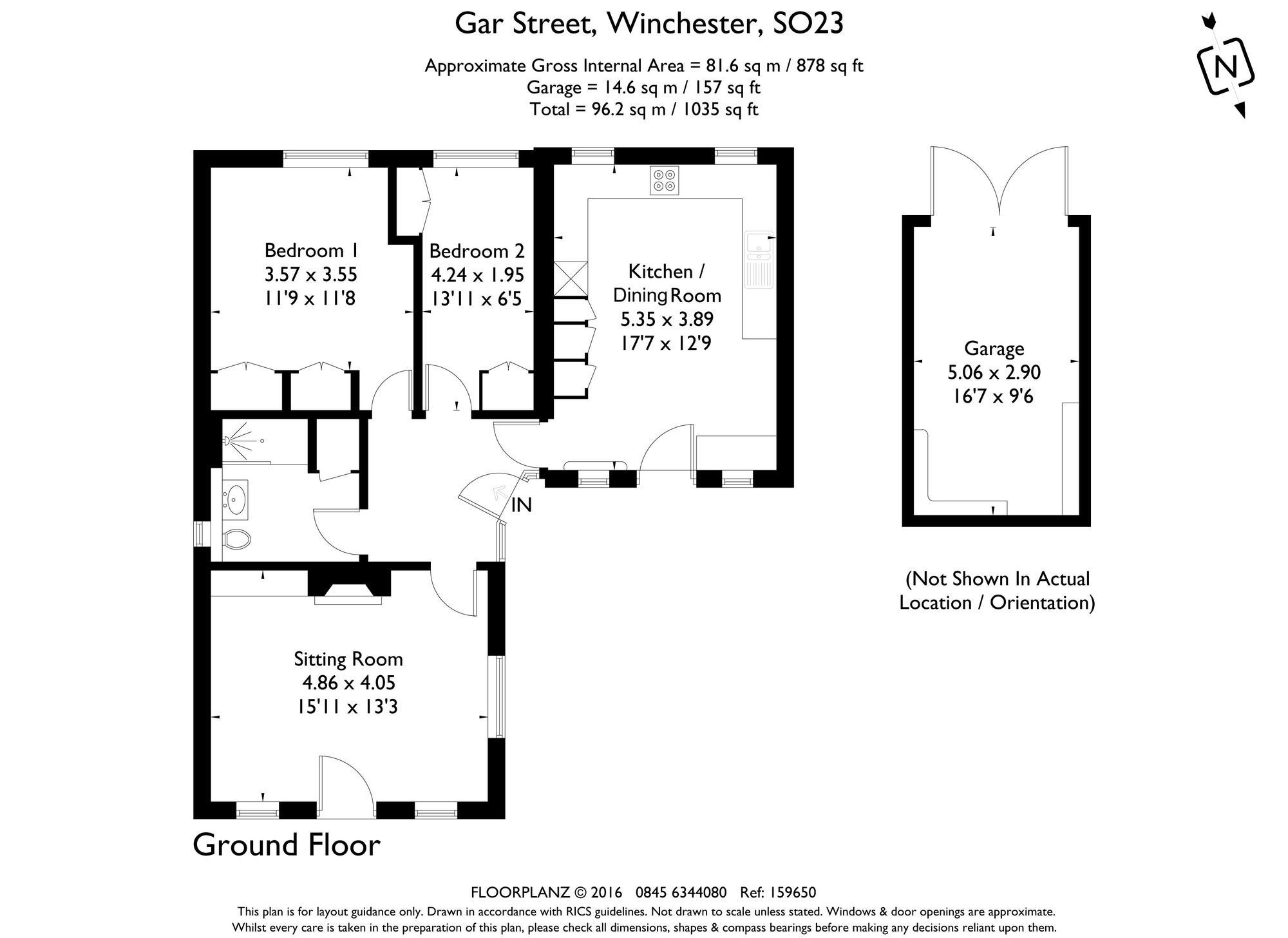 Armoury Cottage, 10 Gar Street, Winchester floorplan