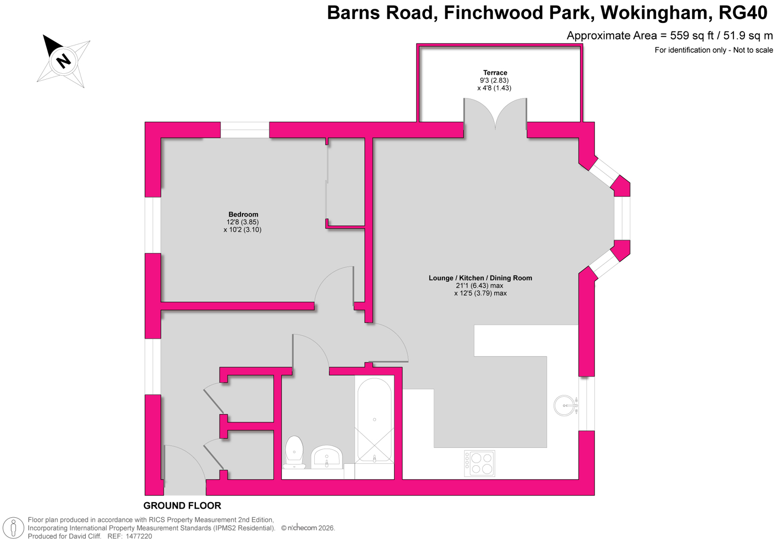Flat 2, Clover House,, Barns Road, Wokingham floorplan