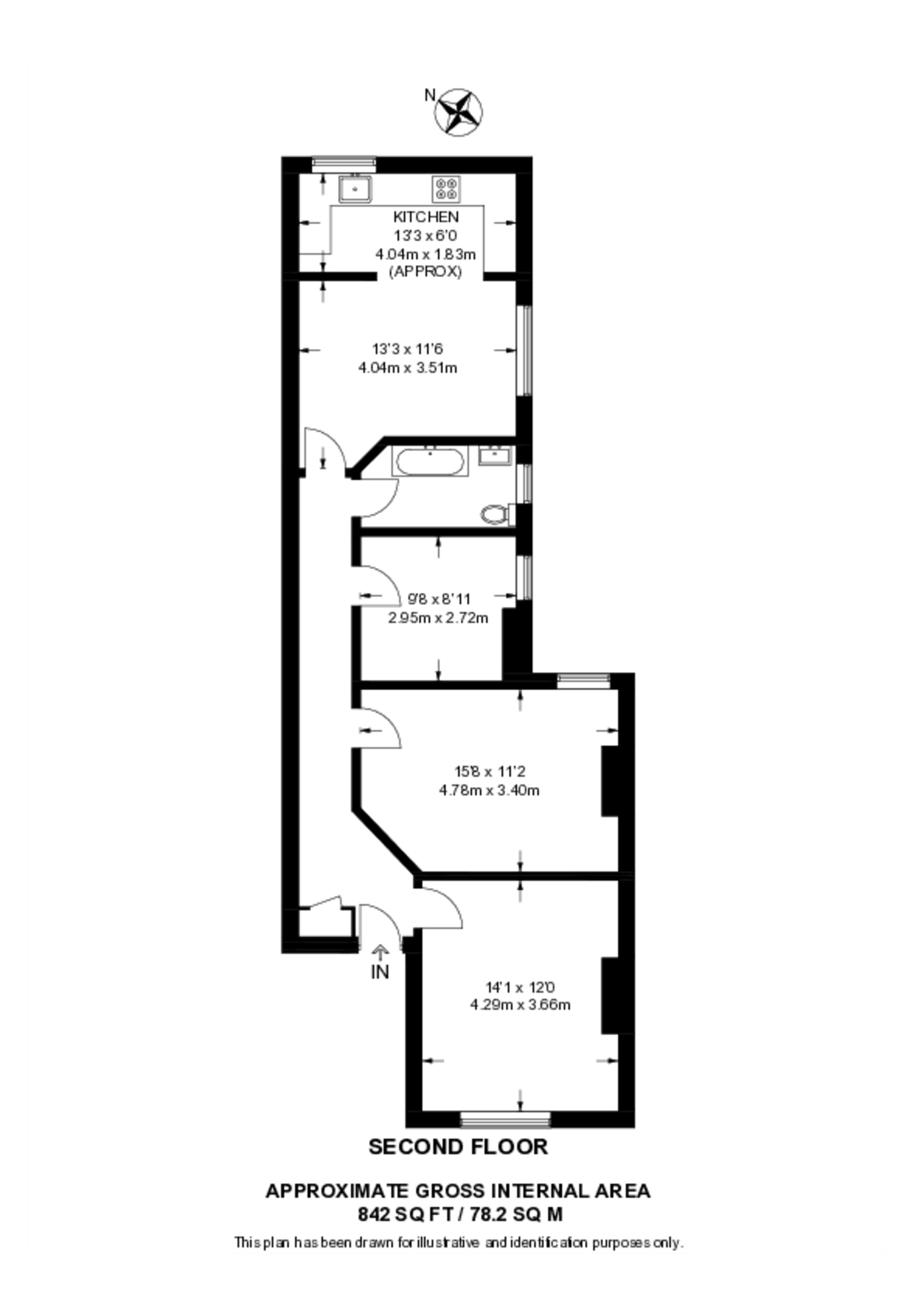 Cato Road, Clapham floorplan