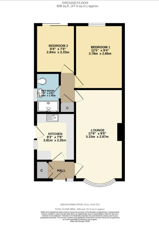 49, Welwyn Park Drive, Hull floorplan