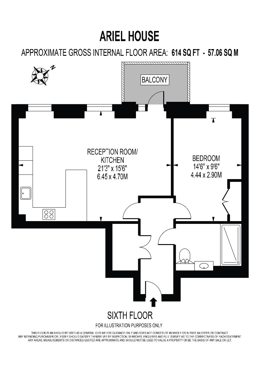 605 Ariel House, London floorplan