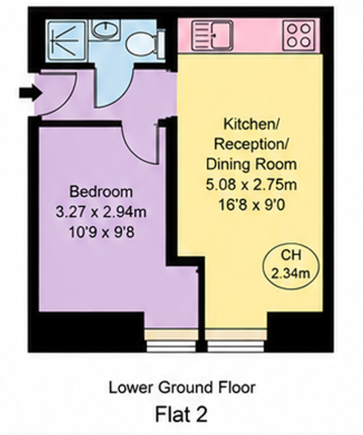 Flat 2, 36, Penywern Road, Penywern Road floorplan