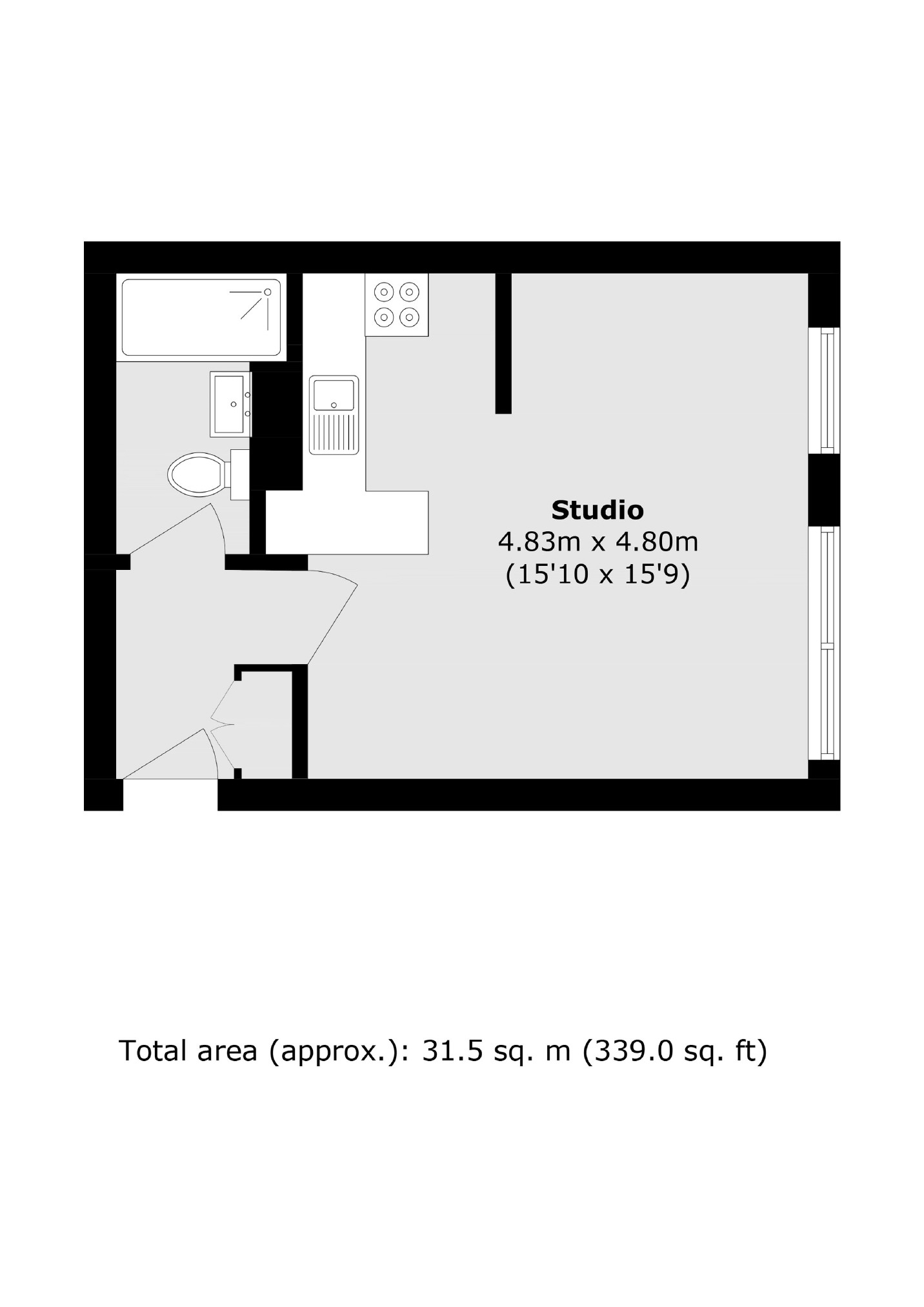 Flat 130, Mayford, Oakley Square, London floorplan