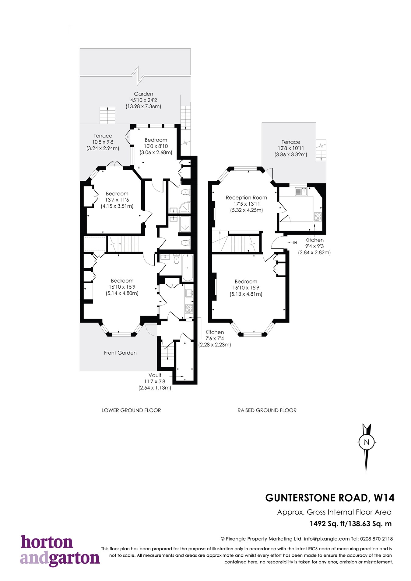 Gunterstone Road, West Kensington, London W14, 4 Bedroom Flat For Sale 