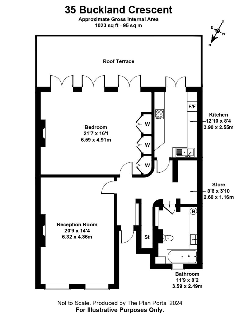 Buckland Crescent, London NW3, 1 bedroom flat for sale 67173854