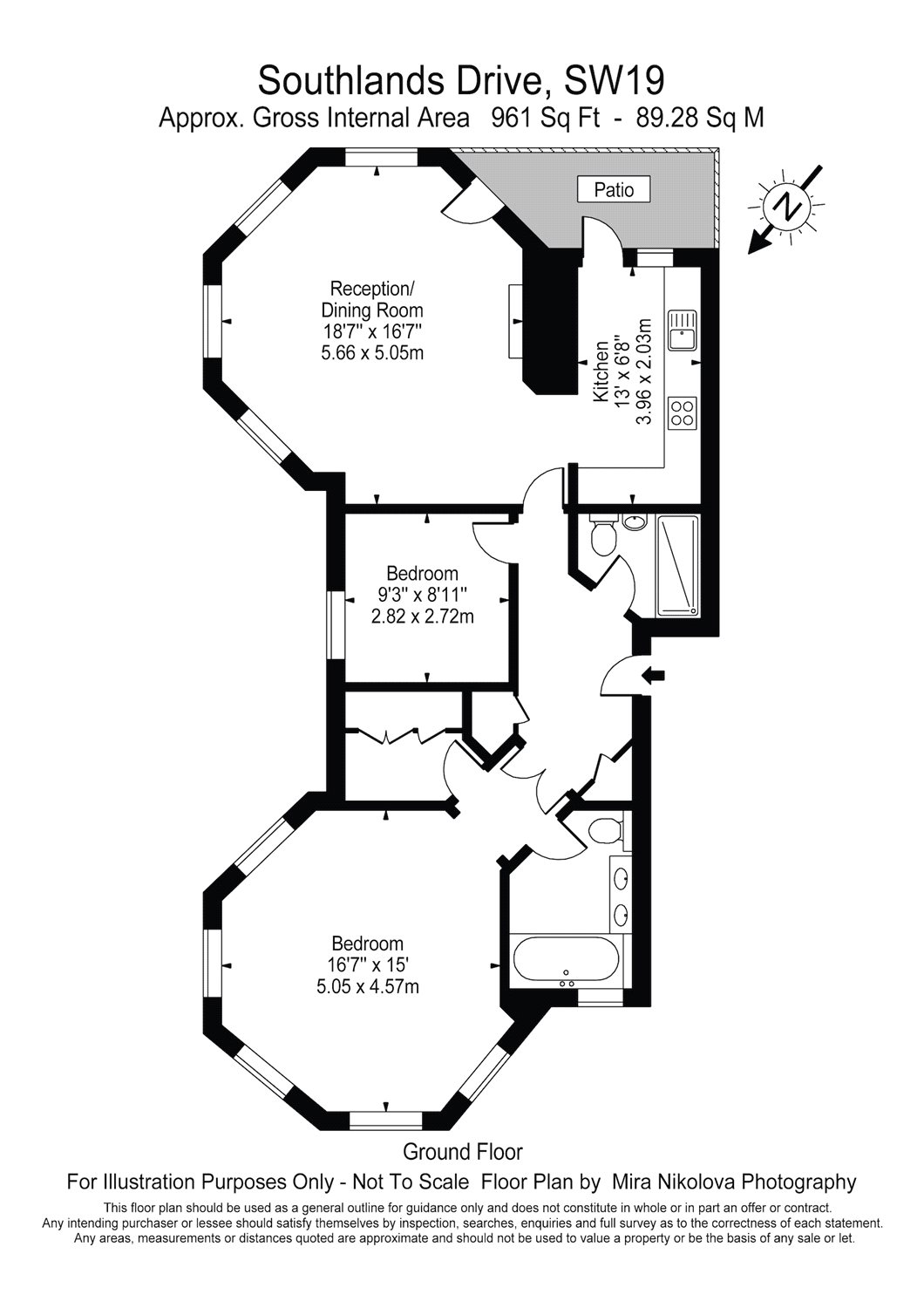 2 Bedrooms Flat to rent in Southlands Drive, Wimbledon SW19
