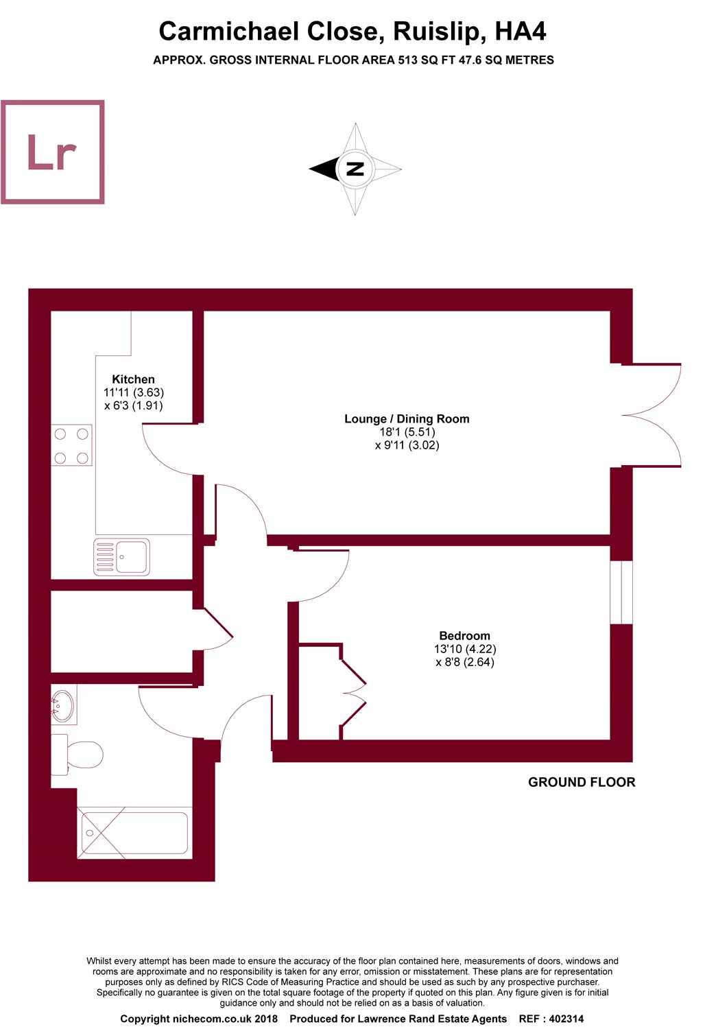 1 Bedrooms Flat for sale in Carmichael Close, Ruislip, Middlesex HA4