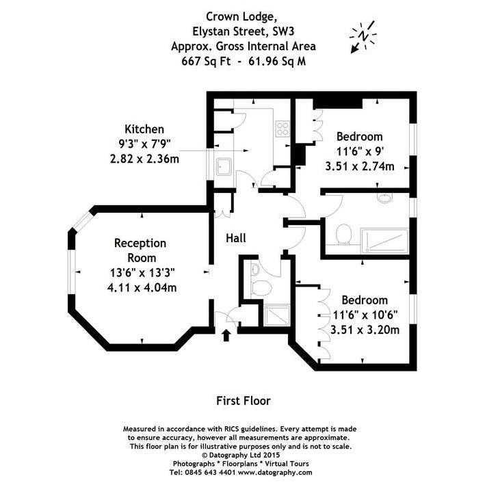 2 Bedrooms Flat to rent in Elystan Street, Chelsea SW3