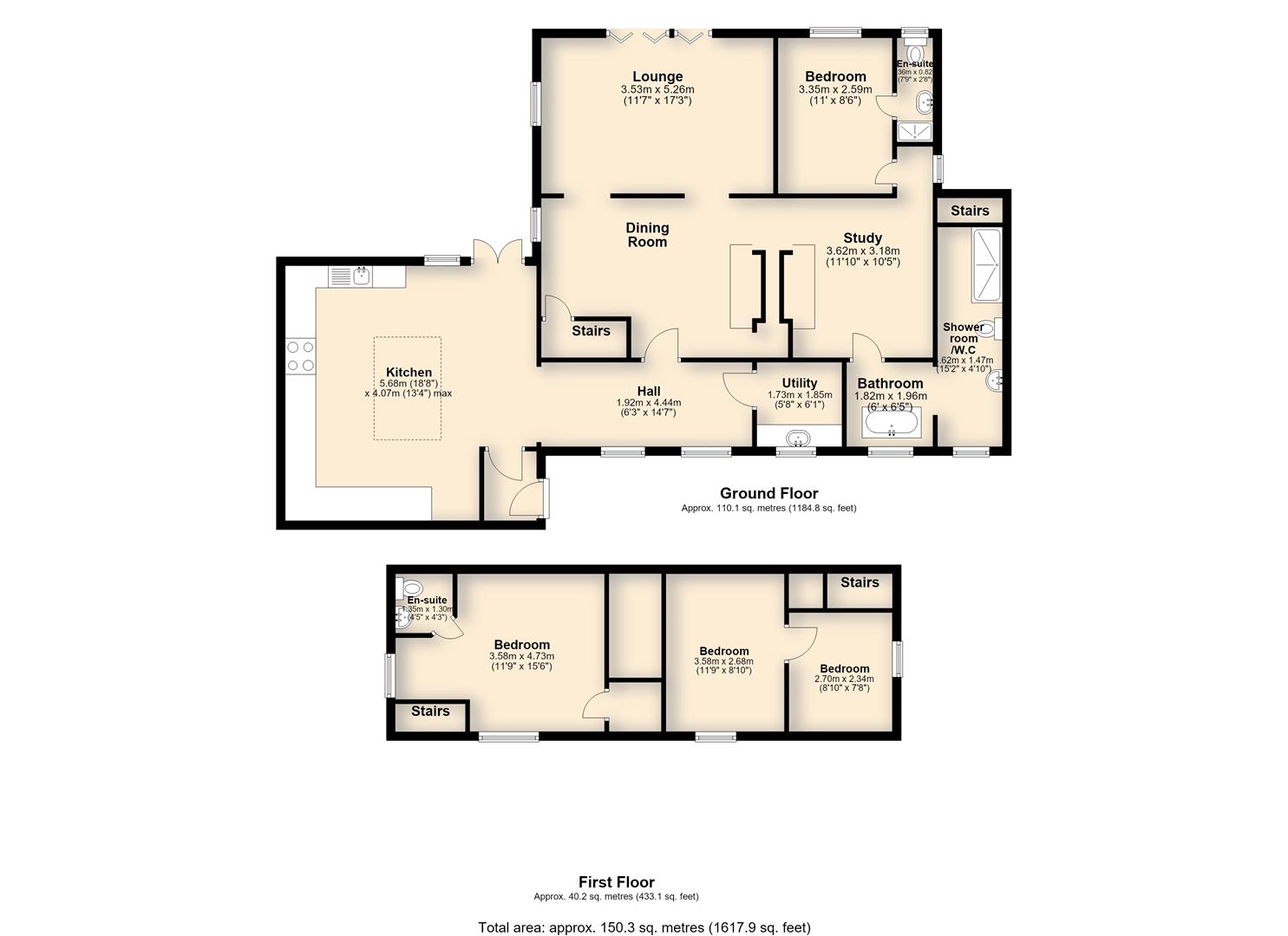 Brocks Water, Gilderswood Lane, Forncett St. Peter floorplan