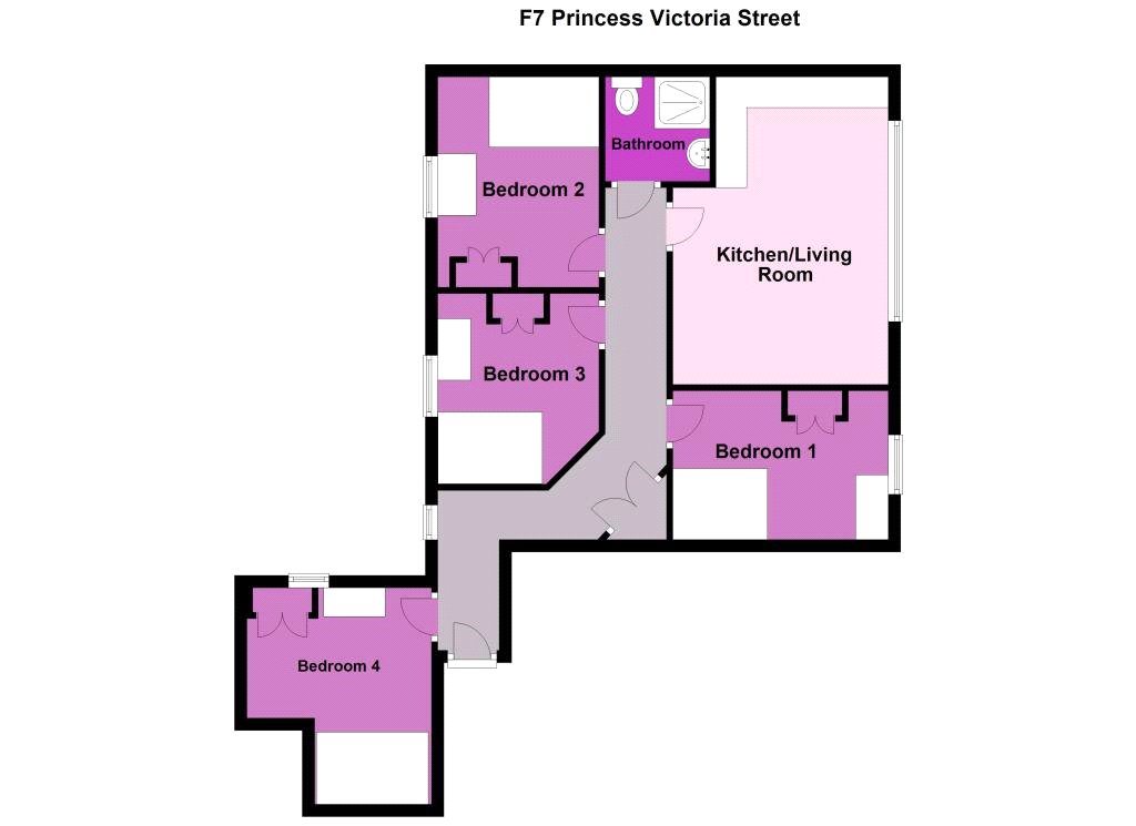 Flat 7, 29-33, Princess Victoria Street, Bristol floorplan