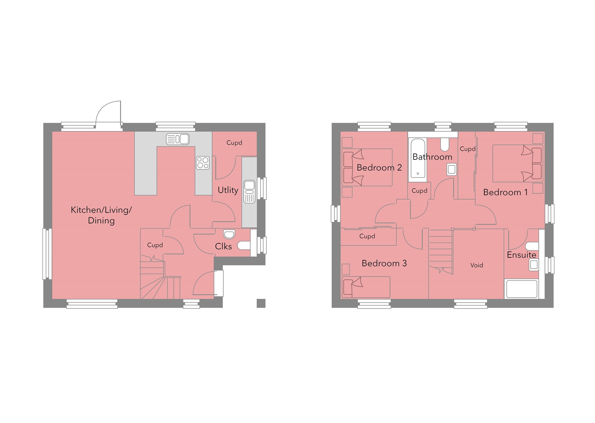 Trinity Green, Plot 8, The Foxglove, Whissonsett Road, Fakenham floorplan