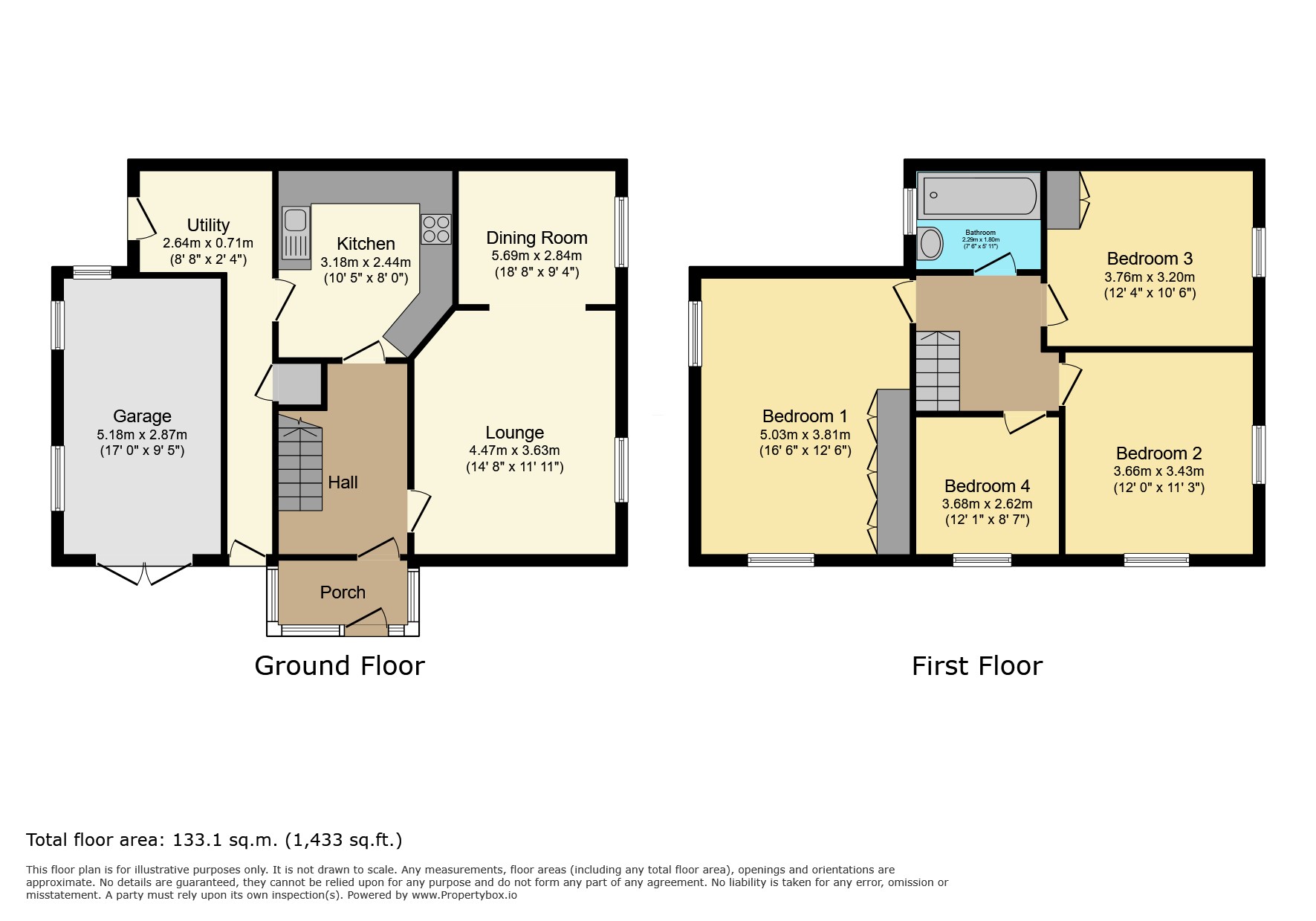 1 Waverley Road, Leicester floorplan