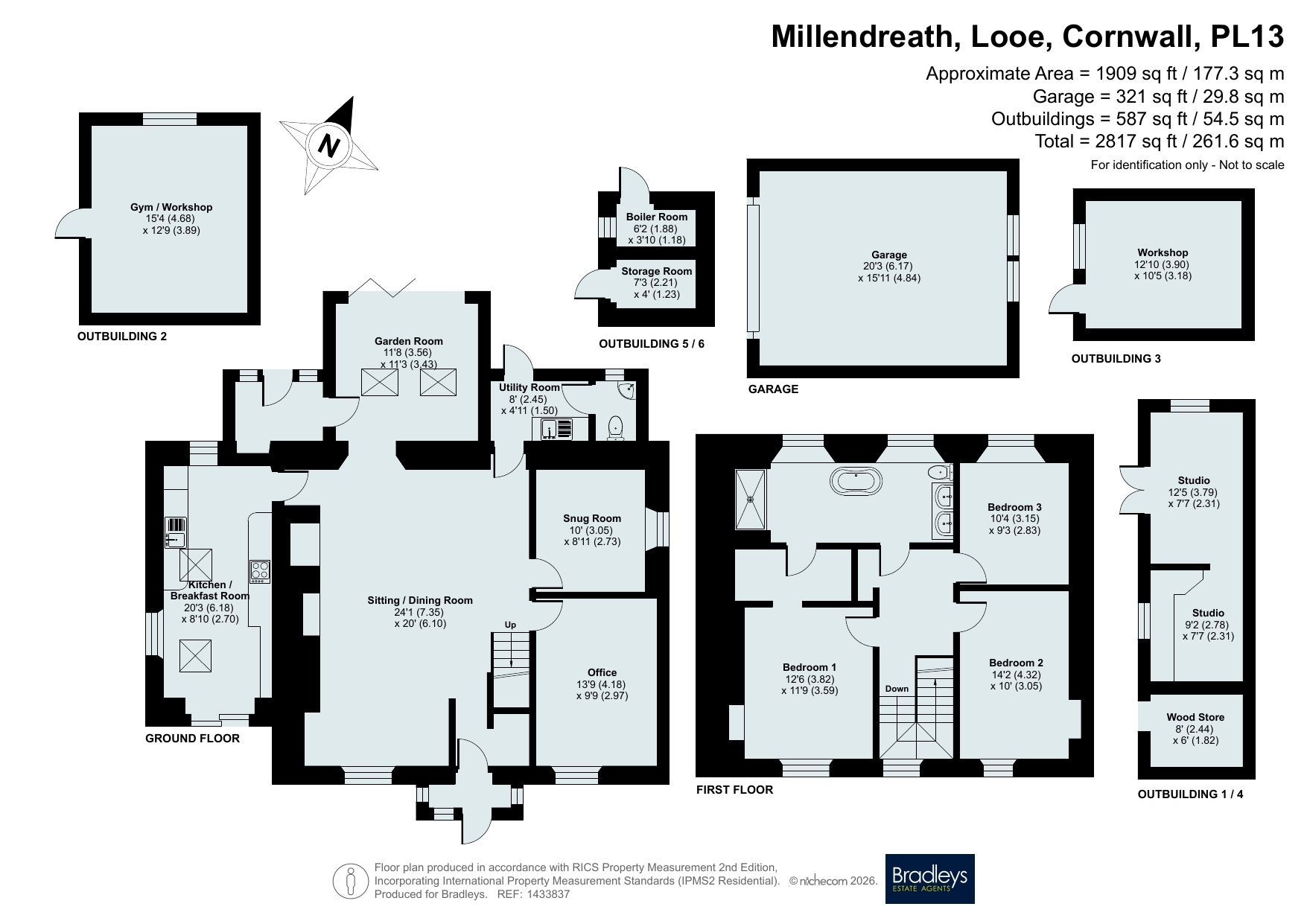 Polliscourt House,, Millendreath, Cornwall floorplan