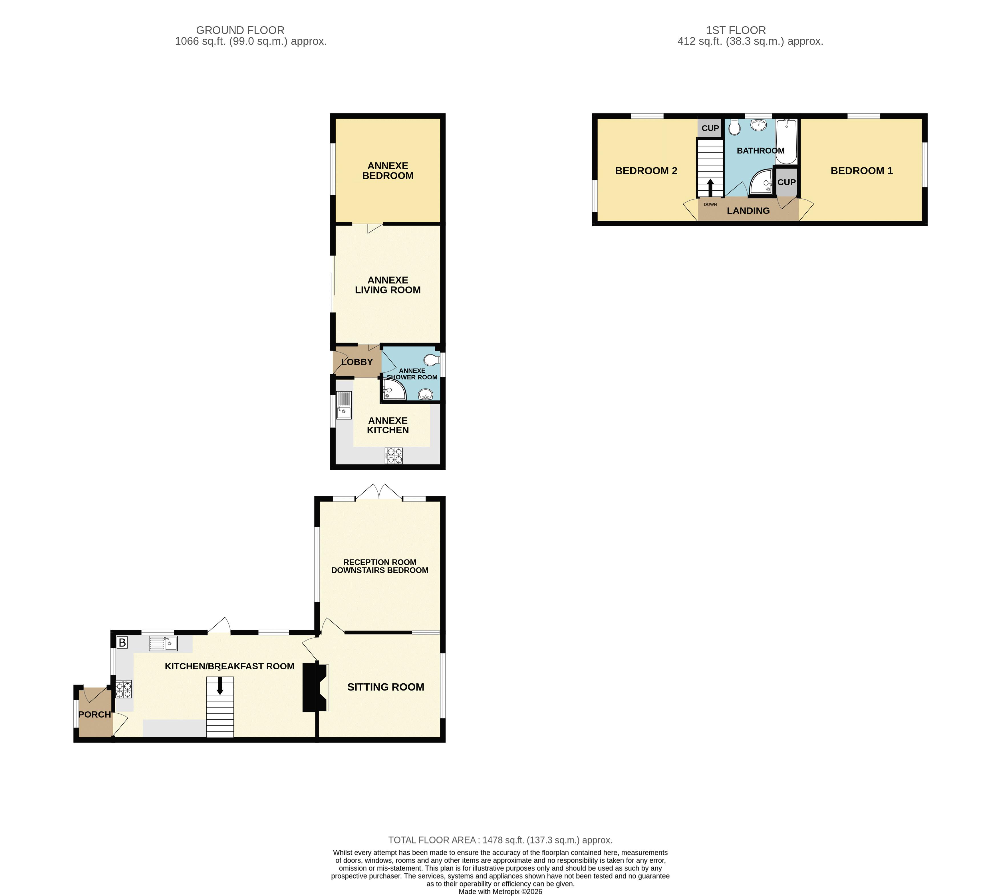 Orange Tree Cottage, Bridgwater Road, Weston-Super-Mare floorplan