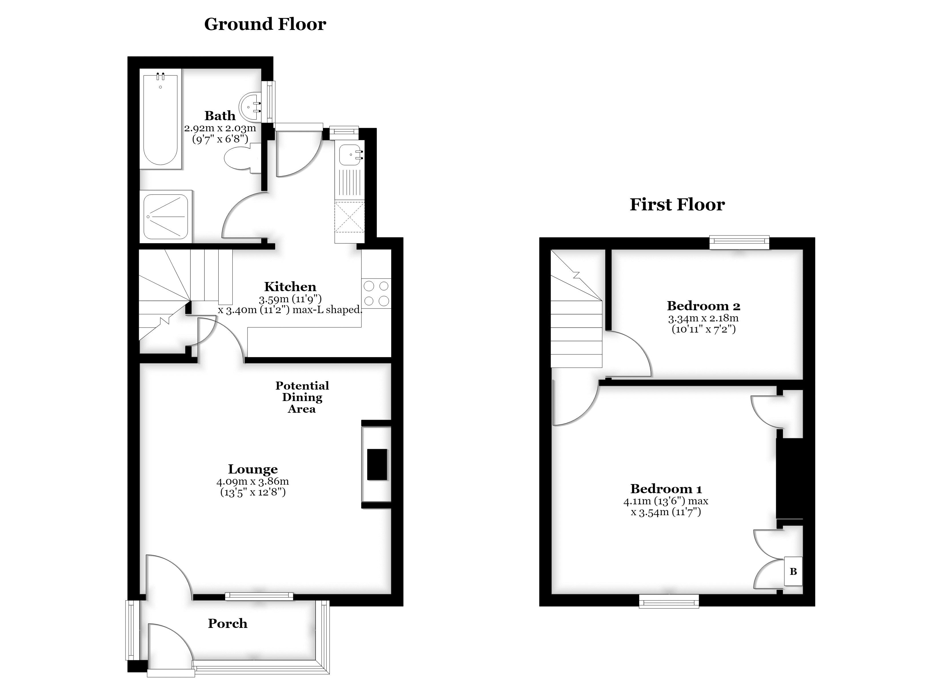 77, Bradford Road, Otley floorplan