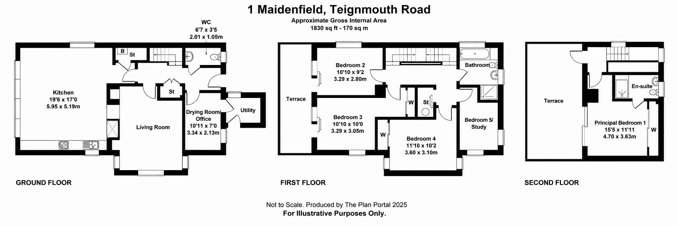 1 Maidenfield, Teignmouth Road, Torquay floorplan