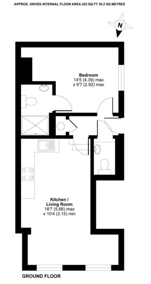 Flat 2, 45, London Road, Wokingham floorplan