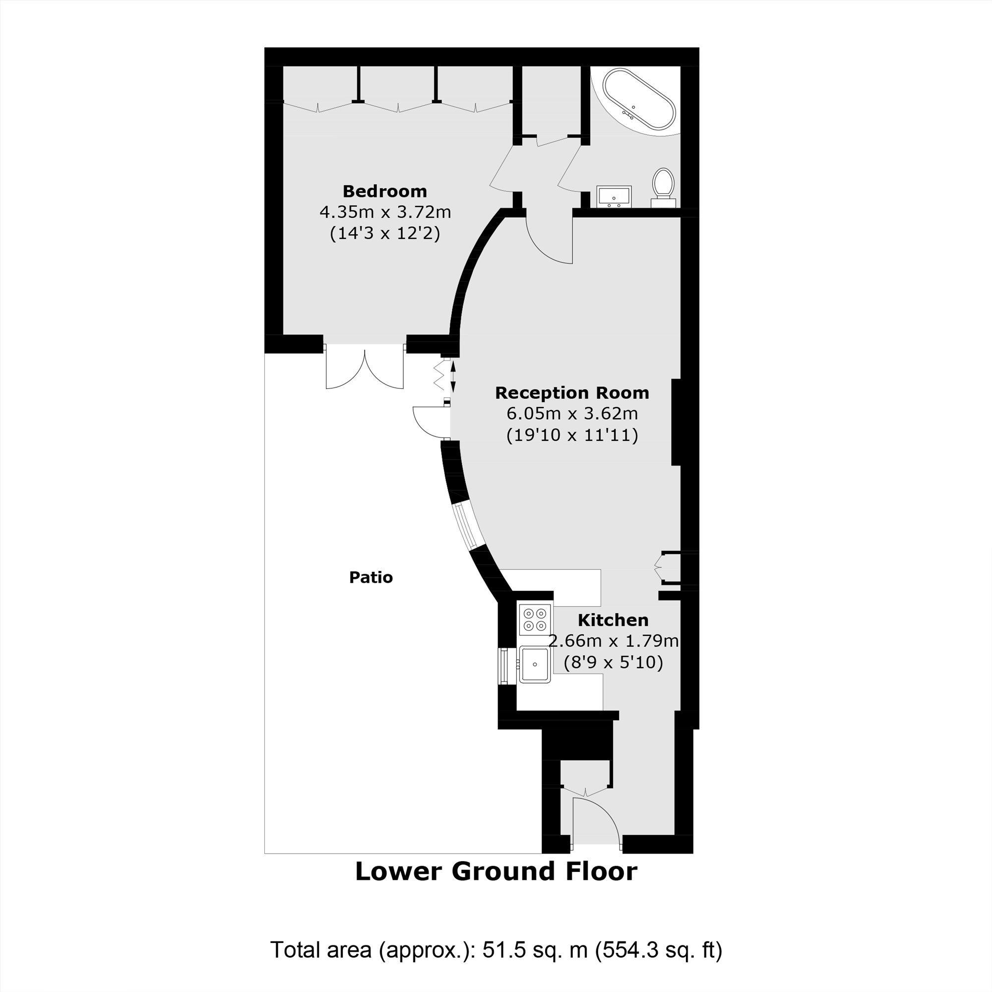 Flat 2, 114, Gloucester Terrace, LONDON floorplan