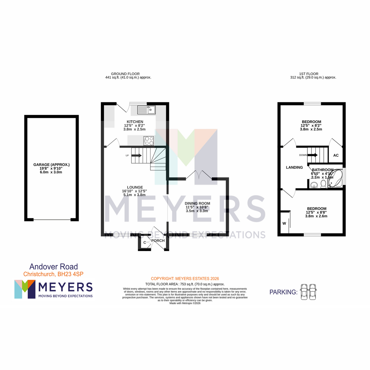 12, Andover Close, Christchurch floorplan