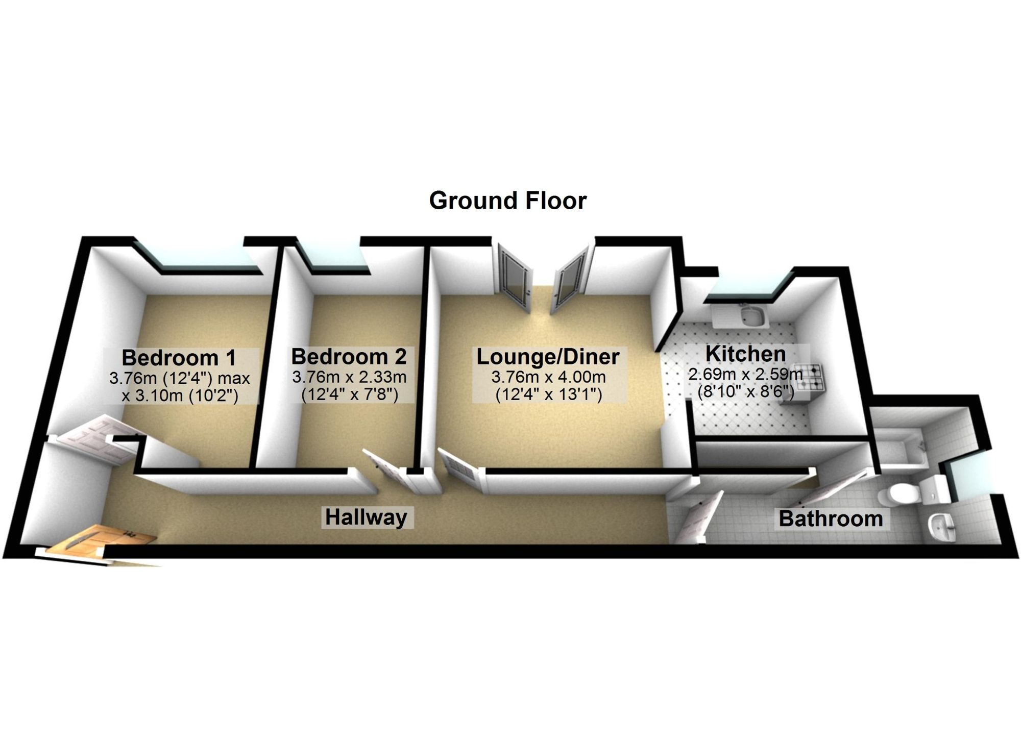 63 Maes Dewi Pritchard, Bridgend floorplan