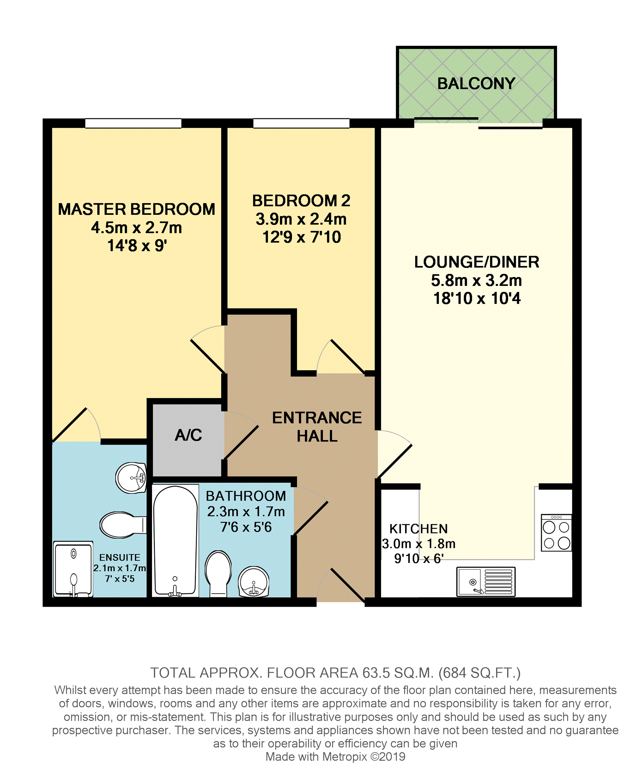 2 Bedrooms Flat to rent in Coombe Way, Farnborough GU14