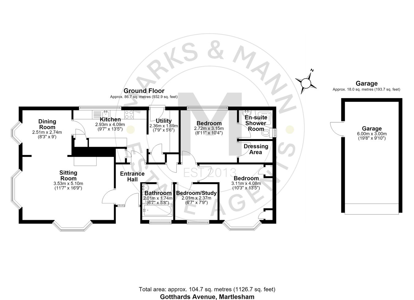 121, St Gotthards Avenue, Martlesham Heath floorplan