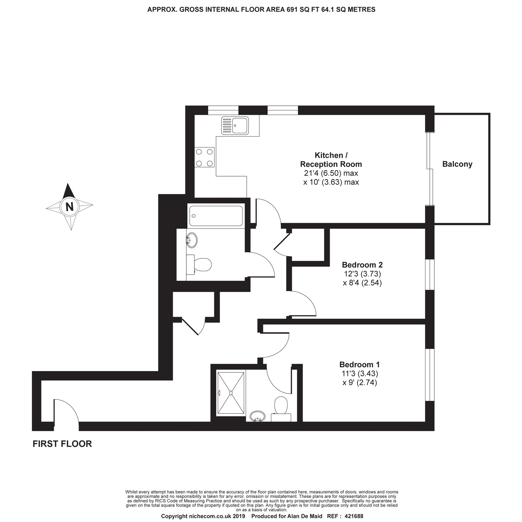 2 Bedrooms Flat for sale in Nesbit Court, Medhurst Drive, Bromley BR1