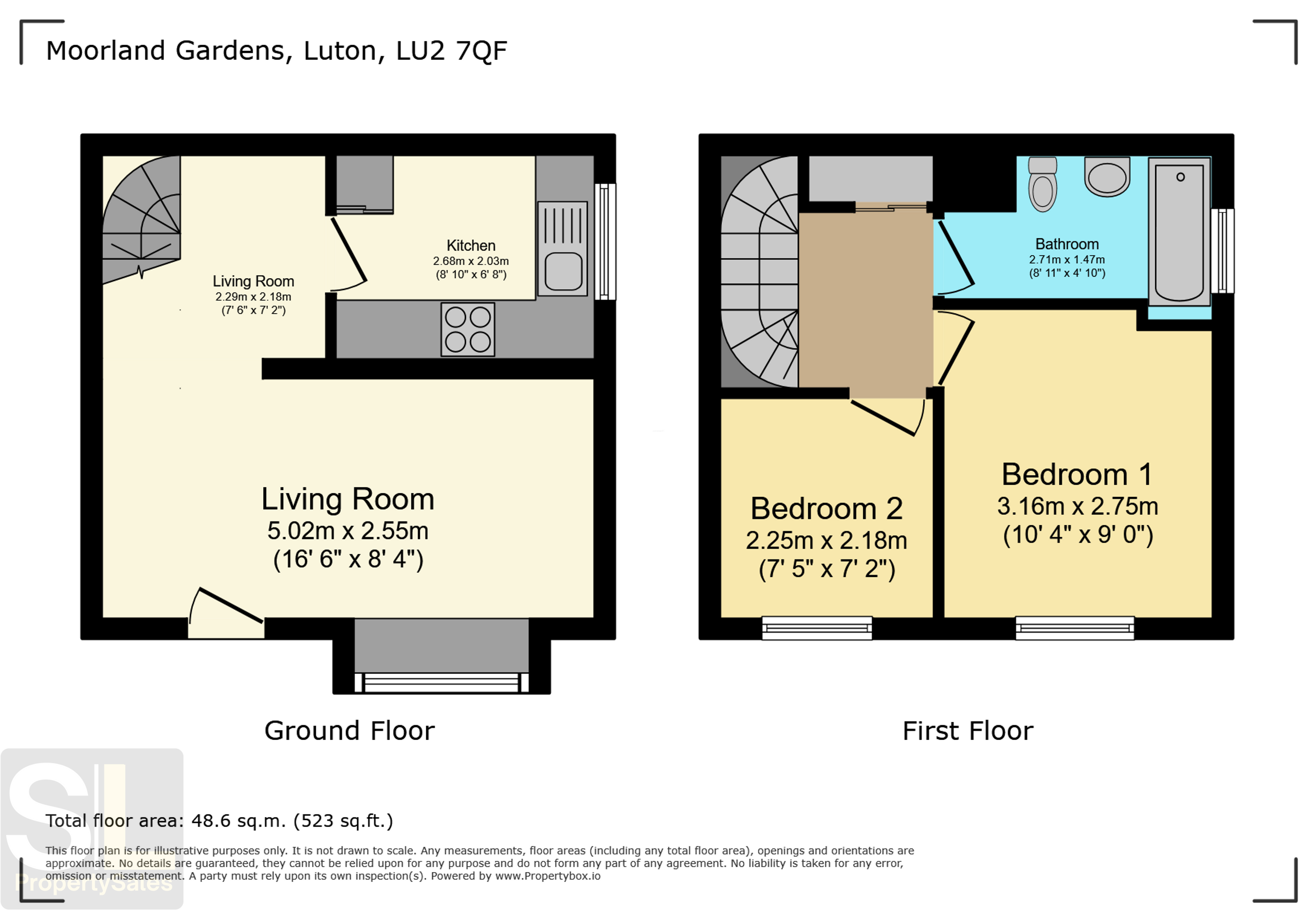 14 Moorland Gardens, Luton floorplan