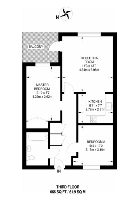 2 Bedrooms Flat to rent in Bordeston Court, Brentford TW8