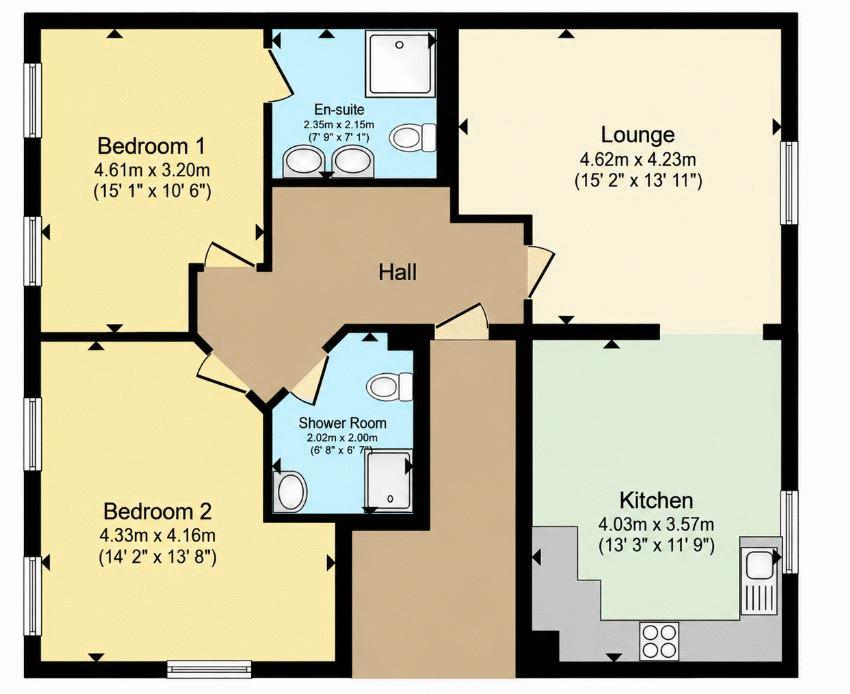 2 The Old Pichard Works, Tolcarne, Penzance floorplan