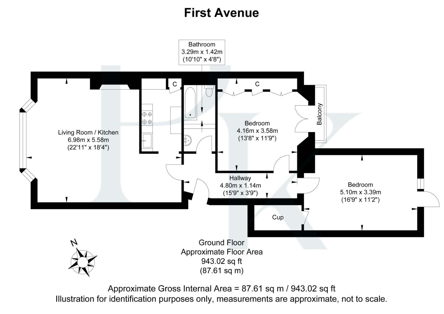 First Avenue, Hove floorplan