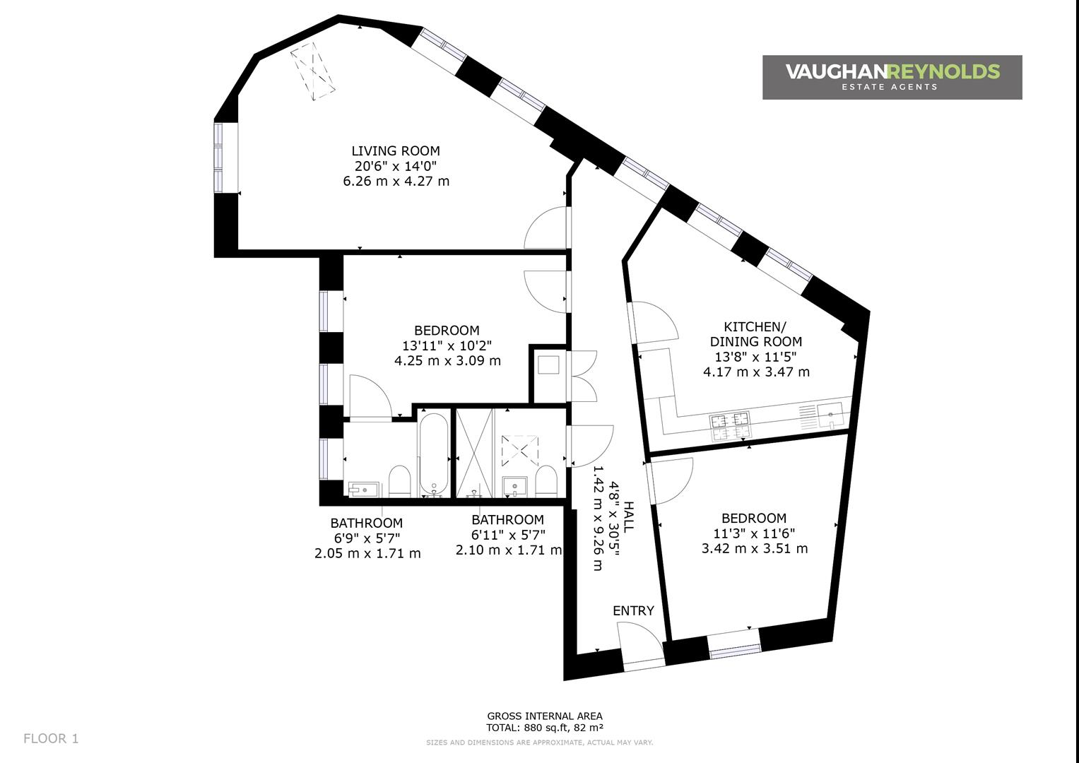 Flat 7, Central Chambers, Cooks Alley, Stratford-Upon-Avon floorplan
